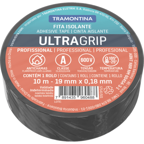 HUINCHA AISLADORA TRAMONTINA COLOR 10MT 57540-911