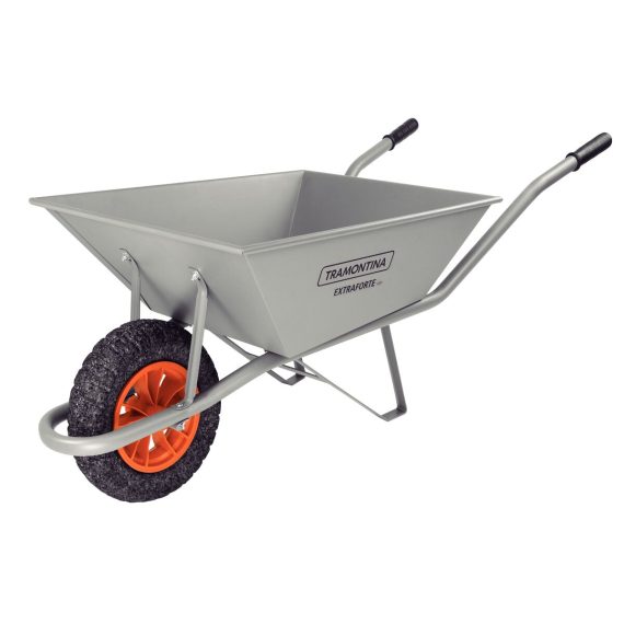 CARRETILLA TRAMONTINA 60-LT GRIS CUADRADA 77714-235 SOLIDA EXTRAFUERTE