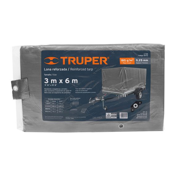 LONA CARPA REFORZADA TRUPER 3X6MT LT-36 10772