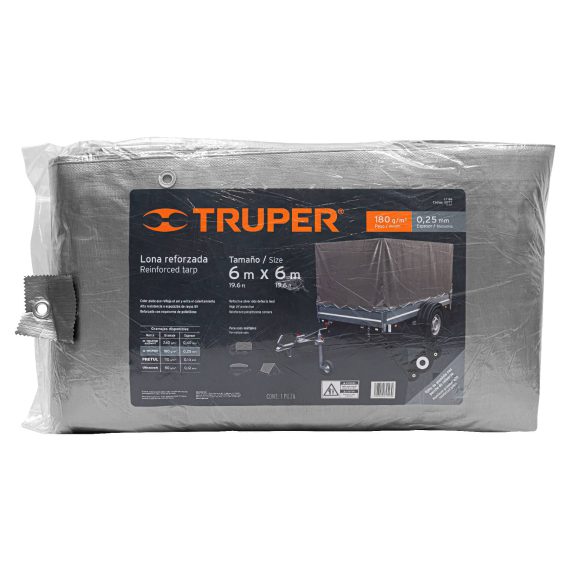 LONA CARPA REFORZADA TRUPER 6X6 LT-66    10777